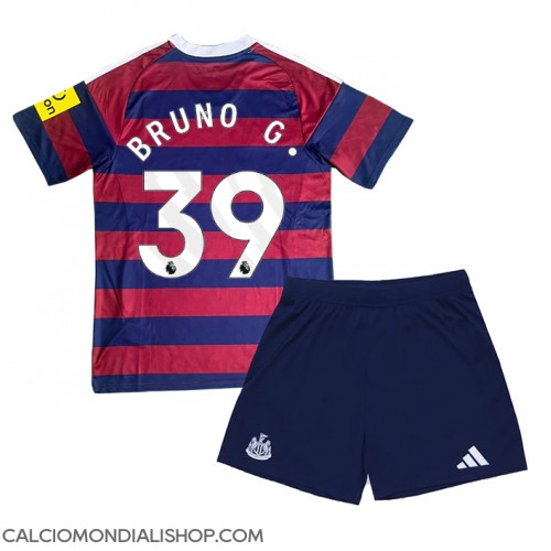 Maglie da calcio Newcastle United Bruno Guimaraes #39 Seconda Maglia Bambino 2024-25 Manica Corta (+ Pantaloni corti)